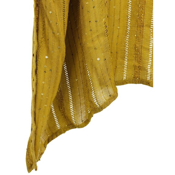 NWT Free People Golden Yellow Sequin Kimono | Boho Whimsigoth Coastal Cowgirl OS - Picture 6 of 16